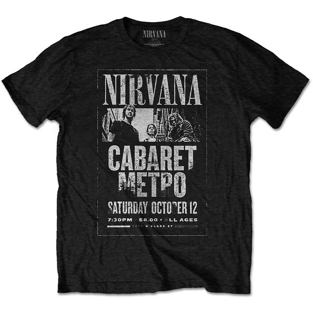 Tričko Nirvana - Cabaret Metro, Unisex,Čierna,XXL