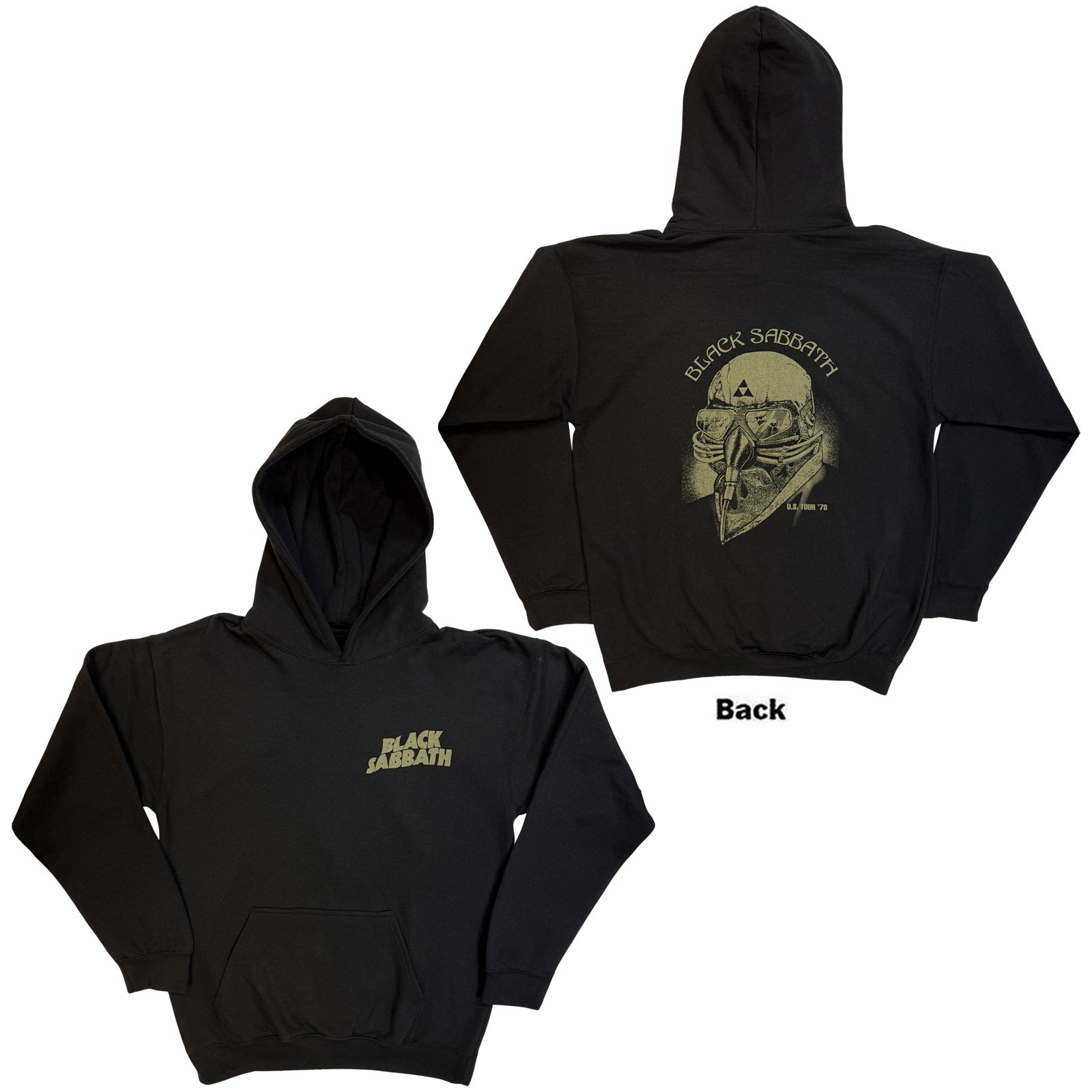 Mikina Black Sabbath - Pocket Logo US Tour '78, Unisex,Čierna,XXL