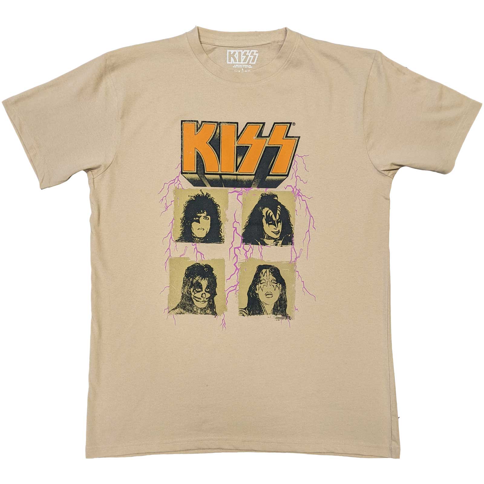 Tričko Kiss - Lightning Photo, Unisex,Natural,XXL