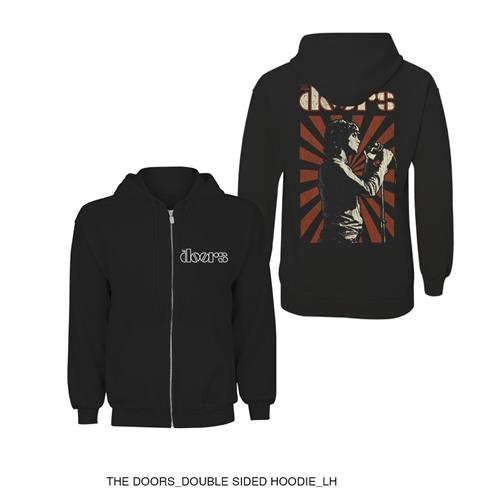 Mikina na zips The Doors - Lizard King, Unisex,Čierna,M