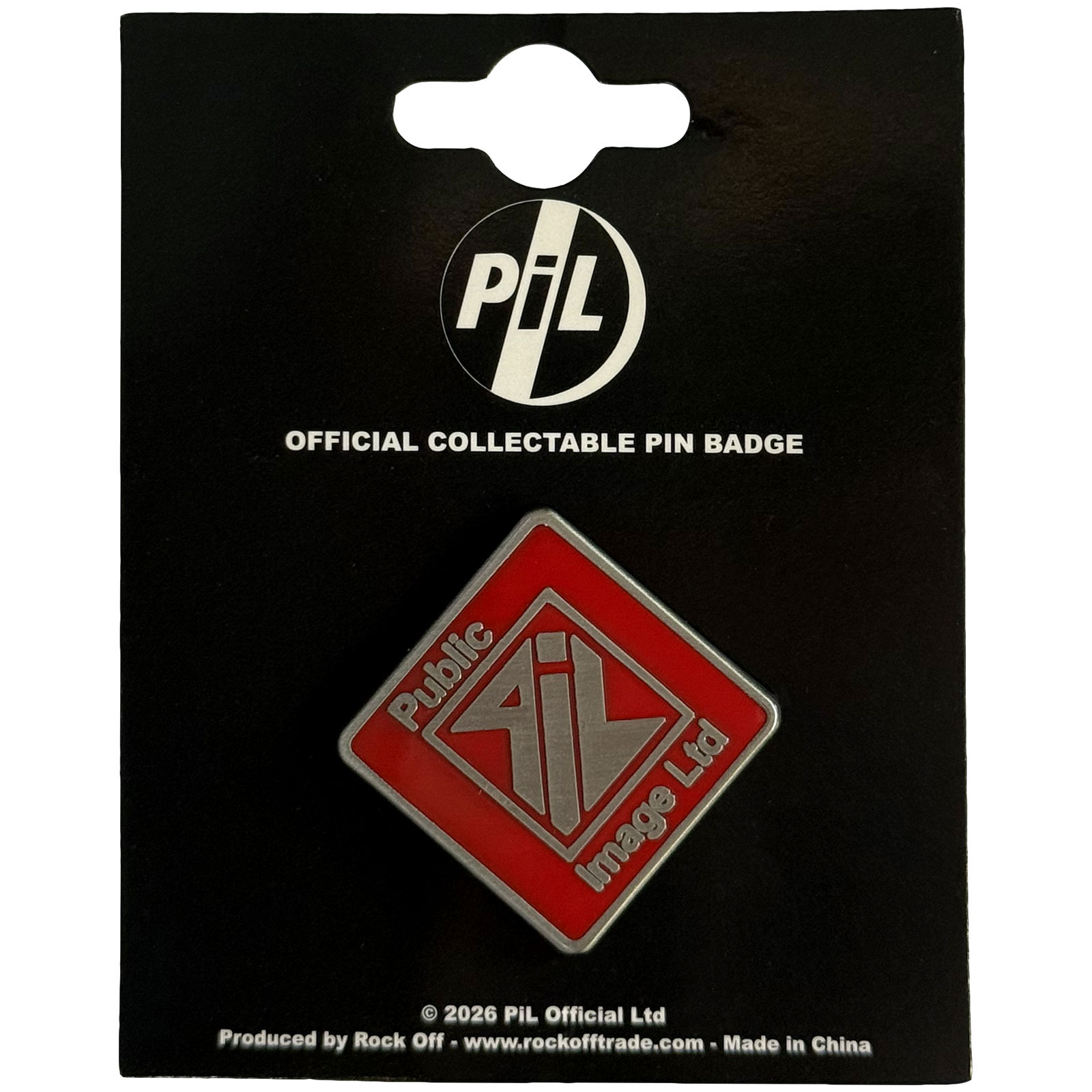 Odznak PIL Public Image Ltd - New Logo Red