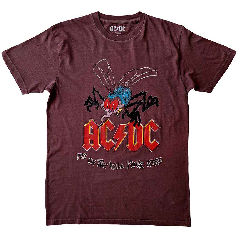 Tričko AC/DC - Fly On The Wall Tour, Unisex,Červená,XXL