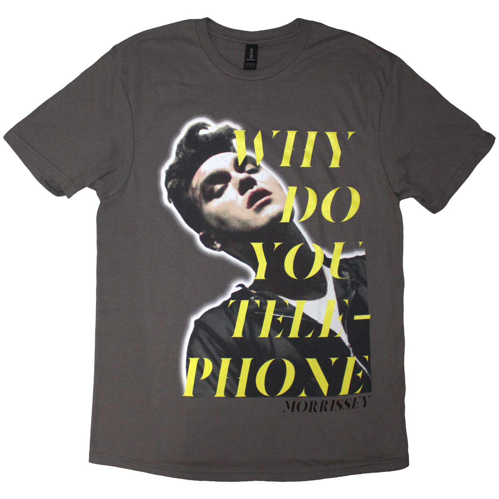 Tričko Morrissey - Why Do You Telephone?, Unisex,Šedá,XXL