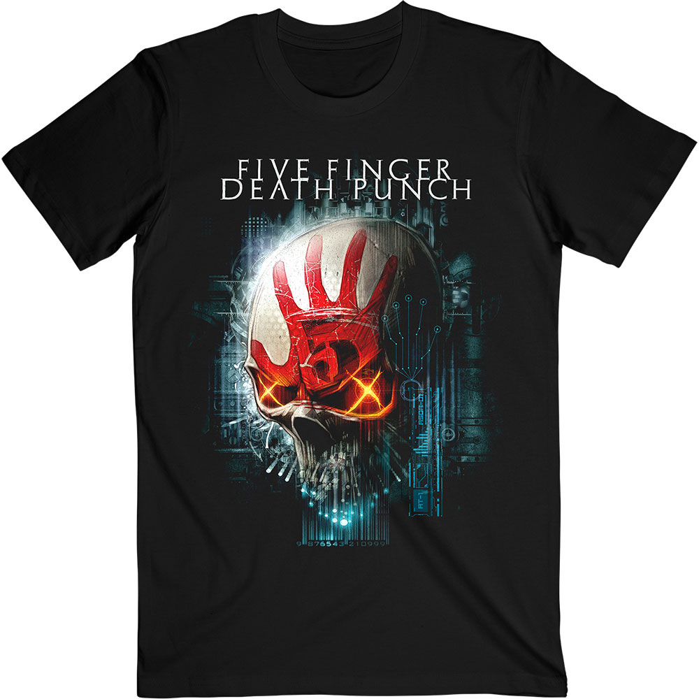Tričko Five Finger Death Punch - Interface Skull, Unisex,Čierna,XXL