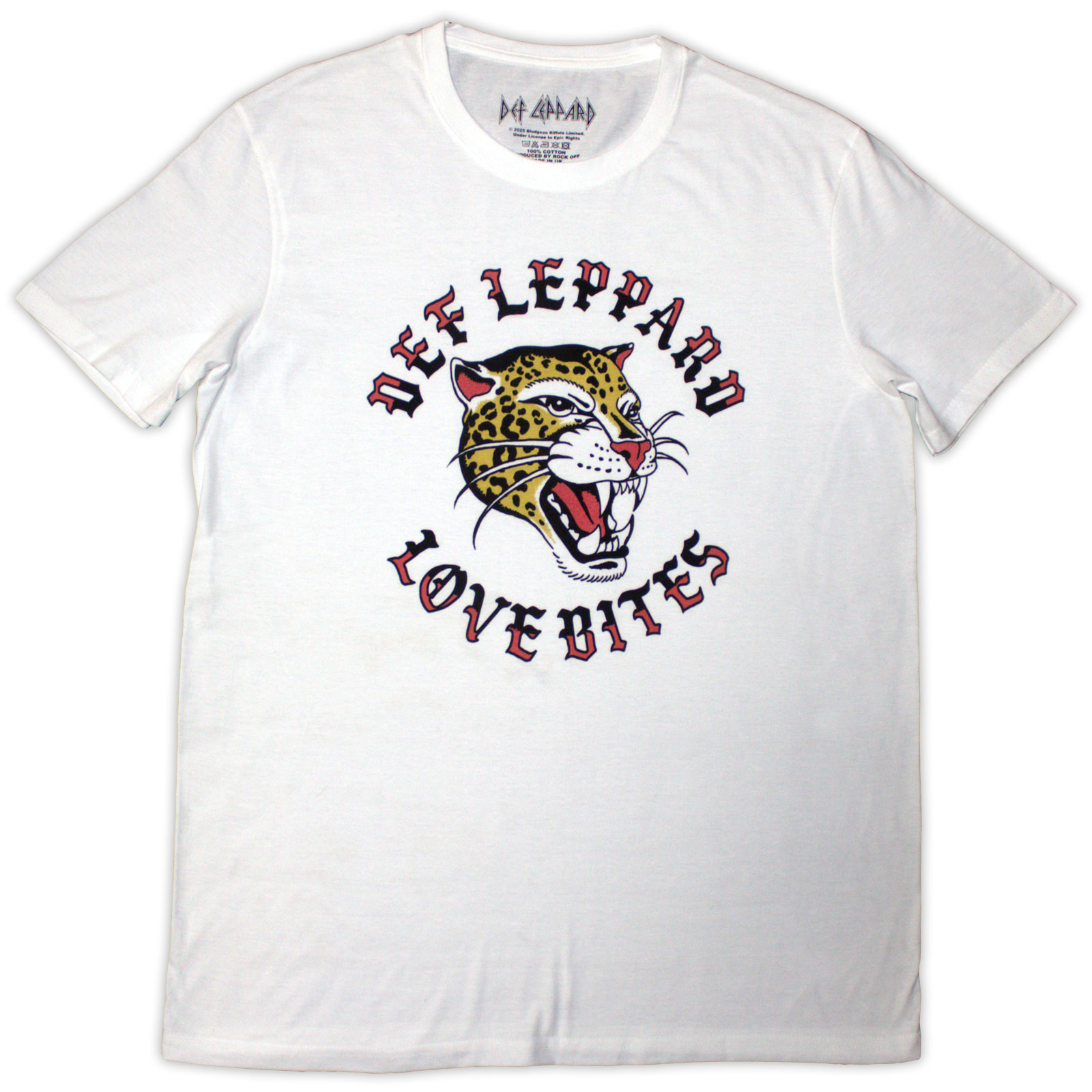 Tričko Def Leppard - Love Bites Circle, Unisex,Biela,XXL