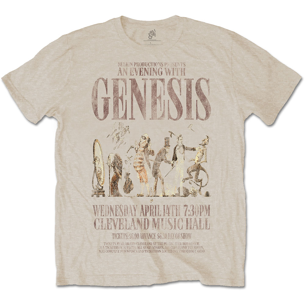 Tričko Genesis - An Evening With, Unisex,Natural,L