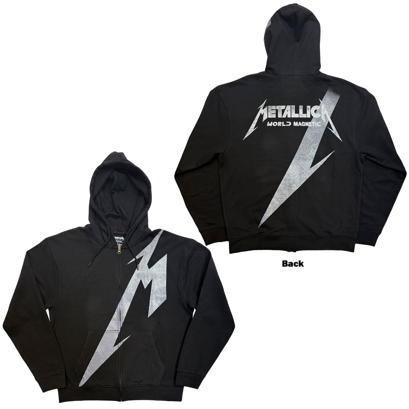 Mikina na zips Metallica - Shrouded, Unisex,Čierna,XXL