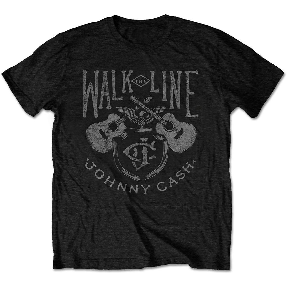 Tričko Johnny Cash - Walk The Line, Unisex,Čierna,L