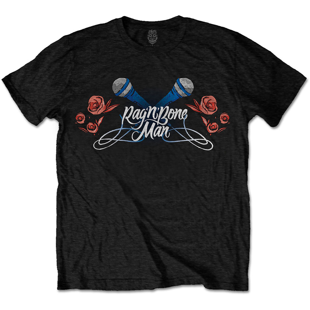 Tričko Rag'n'Bone Man - Mics & Roses, Unisex,Čierna,XXL