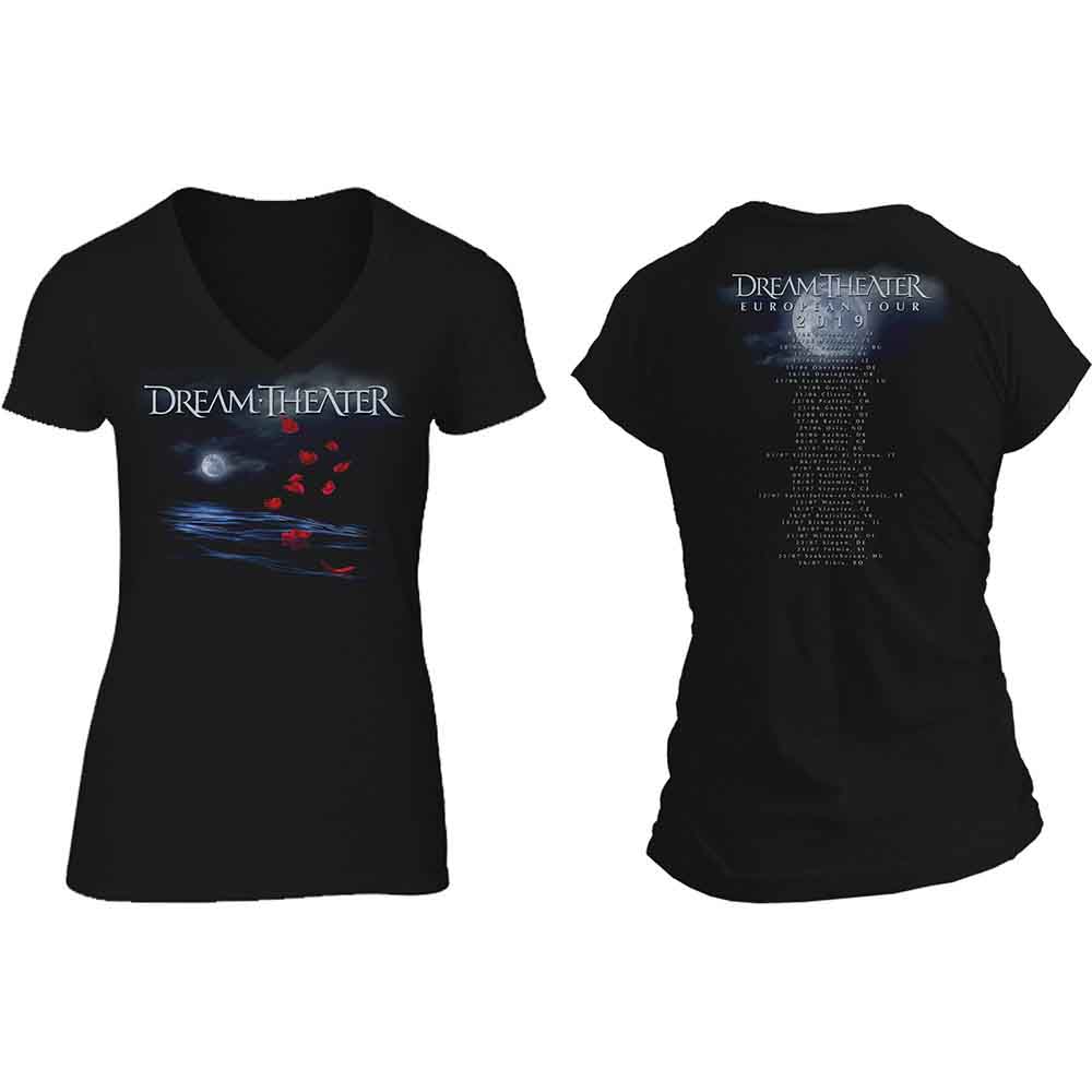 Tričko Dream Theater - Rose Petals Moon, Žena,Čierna,L