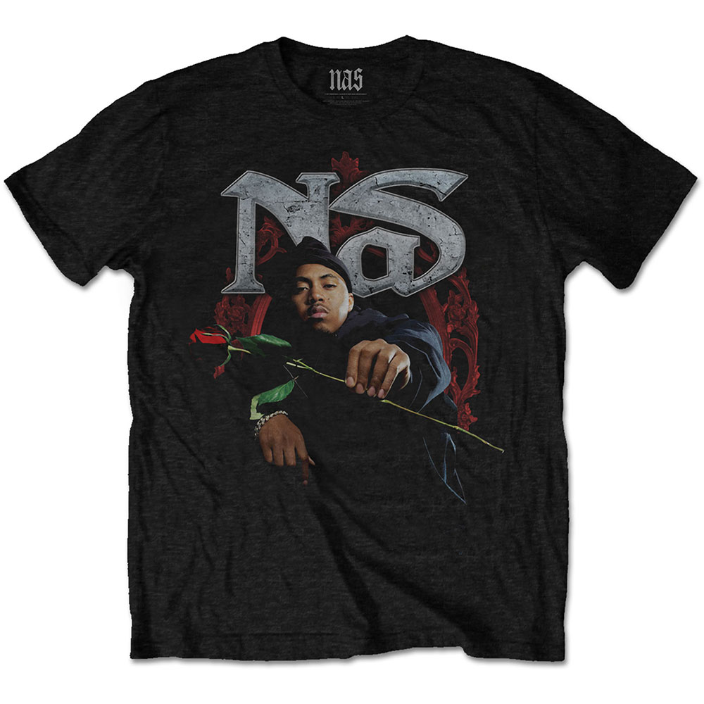 Tričko Nas - Red Rose, Unisex,Čierna,3XL