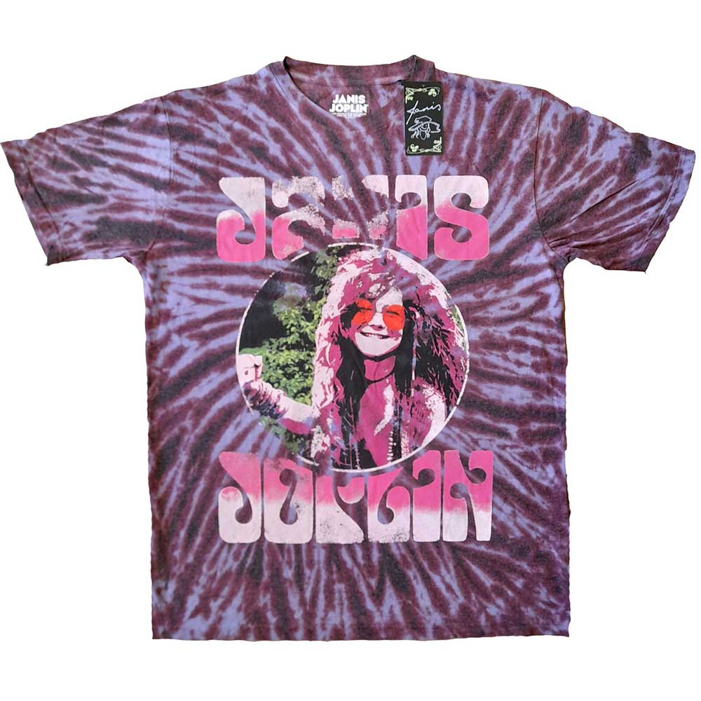 Tričko Janis Joplin - Pink Shades, Unisex,Fialová,XXL