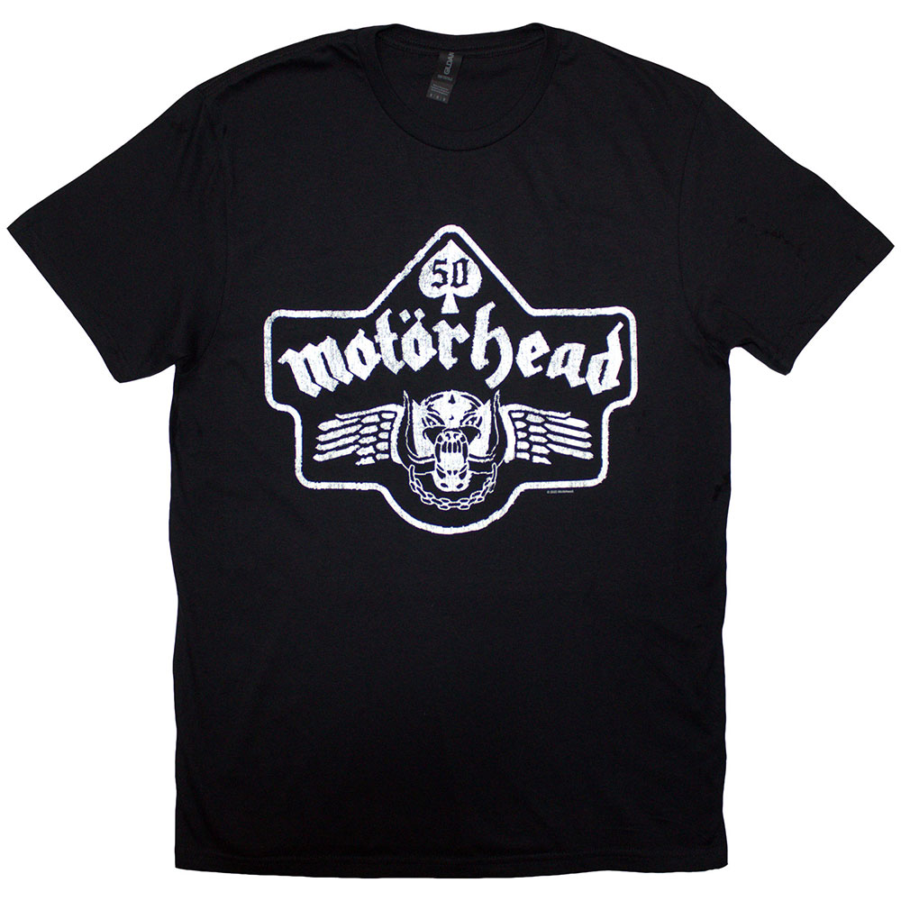 Tričko Motörhead - 50 Years Ace Wings Emblem, Unisex,Čierna,XXL