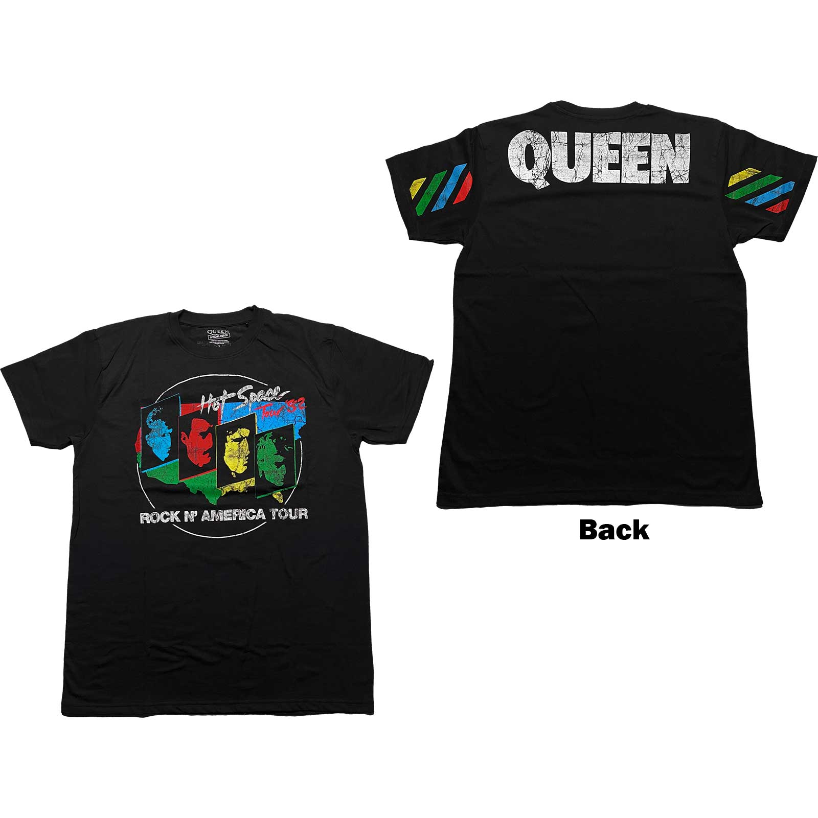 Tričko Queen - Hot Space Tour '82, Unisex,Čierna,XXL