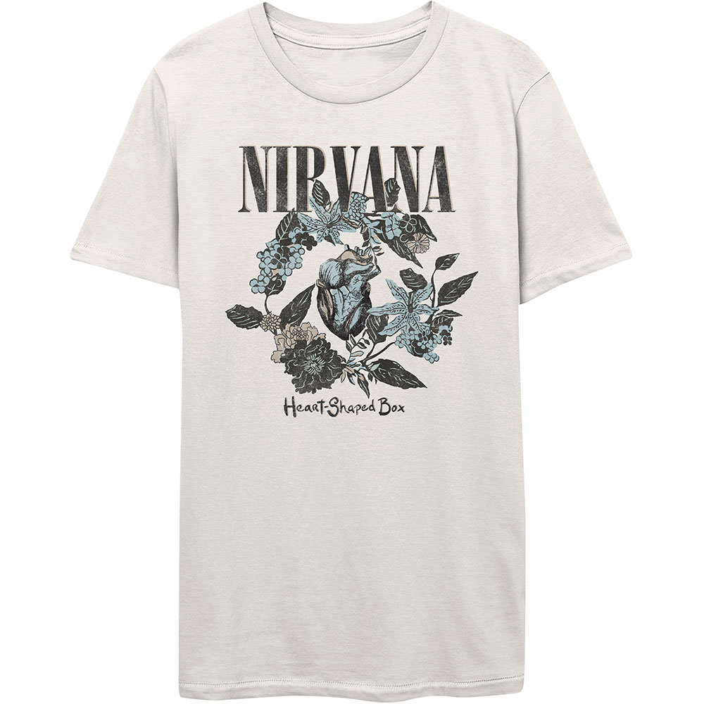 Tričko Nirvana - Heart Shape Box, Unisex,Biela,XXL