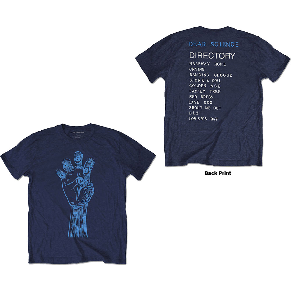 Tričko TV On The Radio - Brushstroke Hand, Unisex,Modrá,XXL