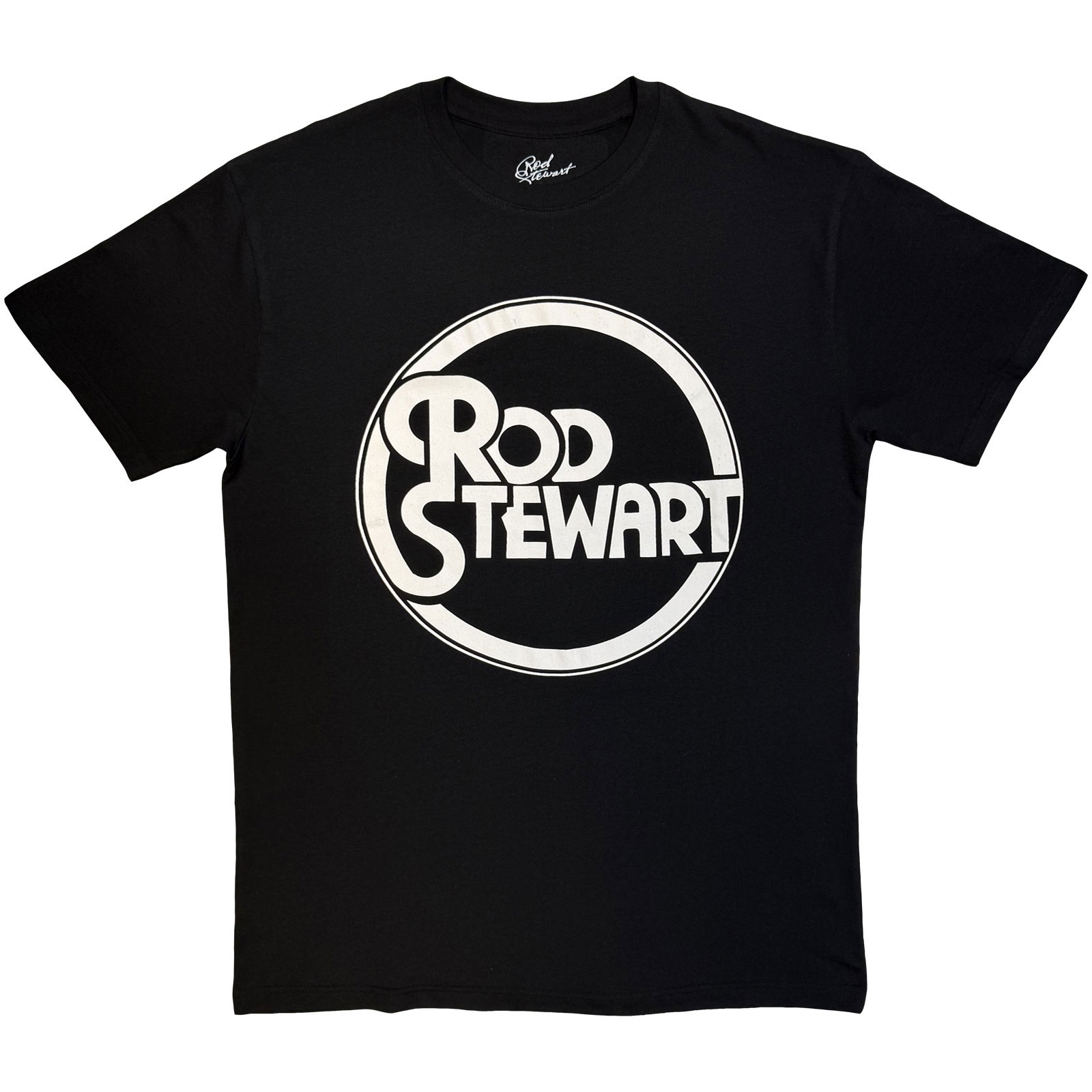 Tričko Rod Stewart - Circle Logo Mono, Unisex,Čierna,XXL