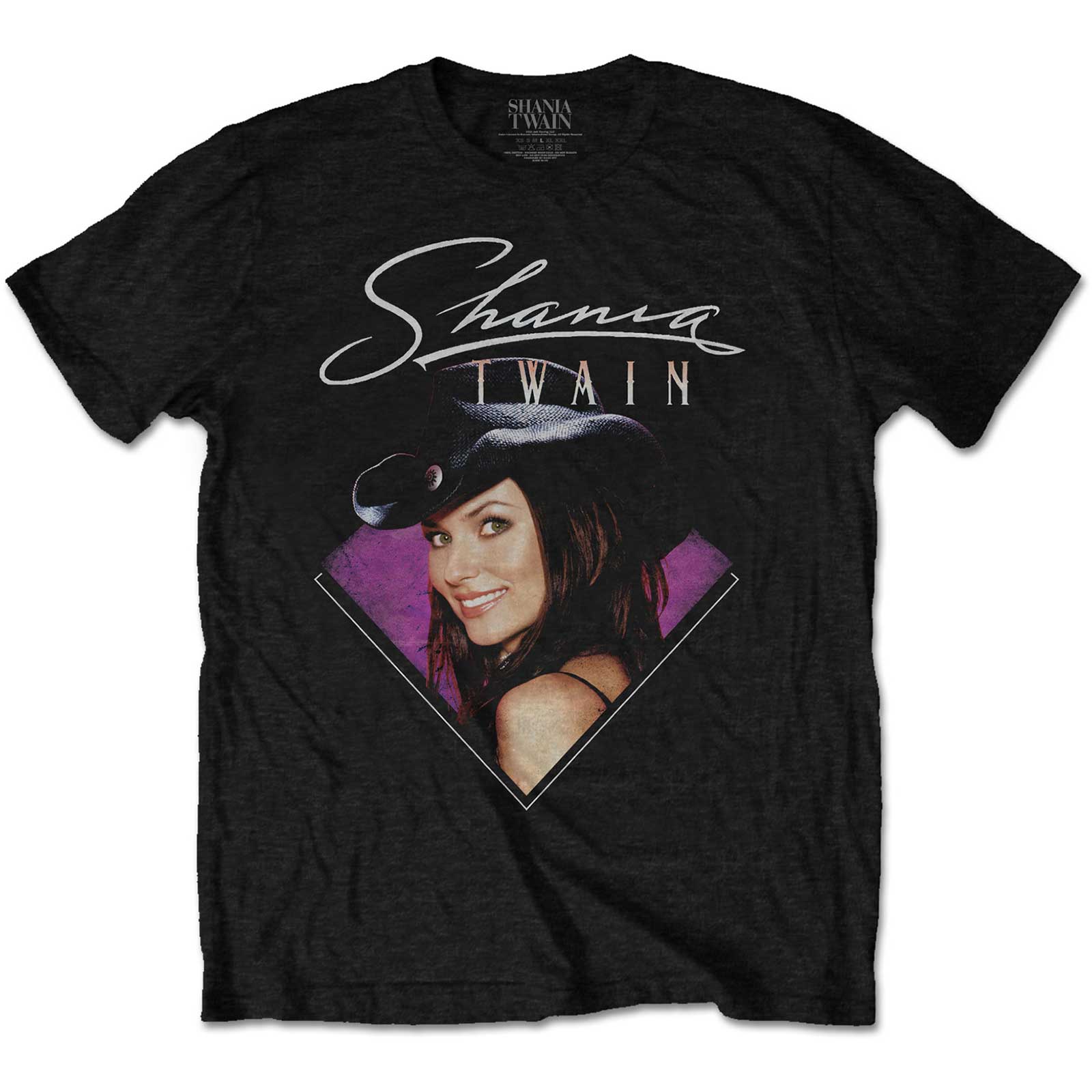 Tričko Shania Twain - Purple Photo, Unisex,Čierna,XXL