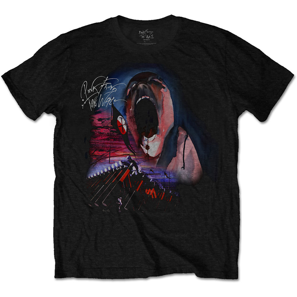 Tričko Pink Floyd - The Wall Scream & Hammers, Unisex,Čierna,S