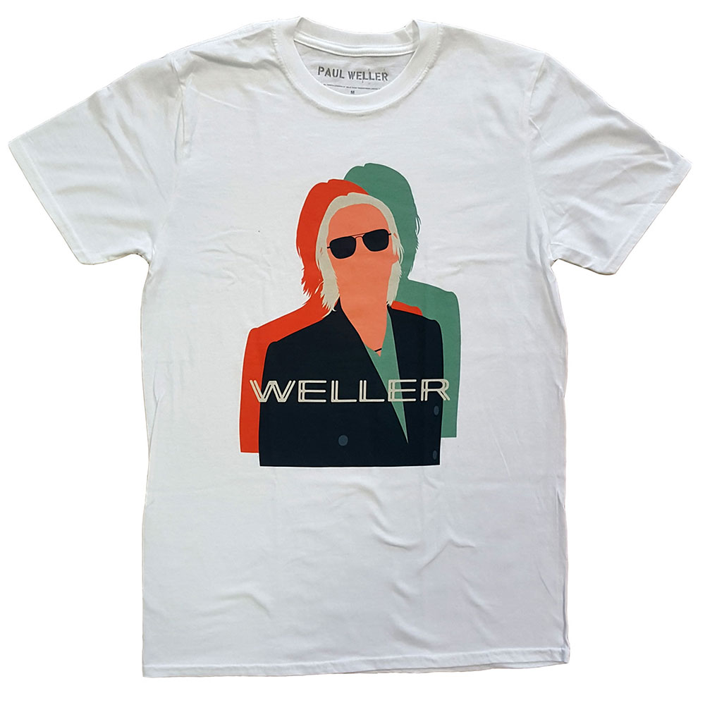 Tričko Paul Weller - Illustration Offset, Unisex,Biela,XXL