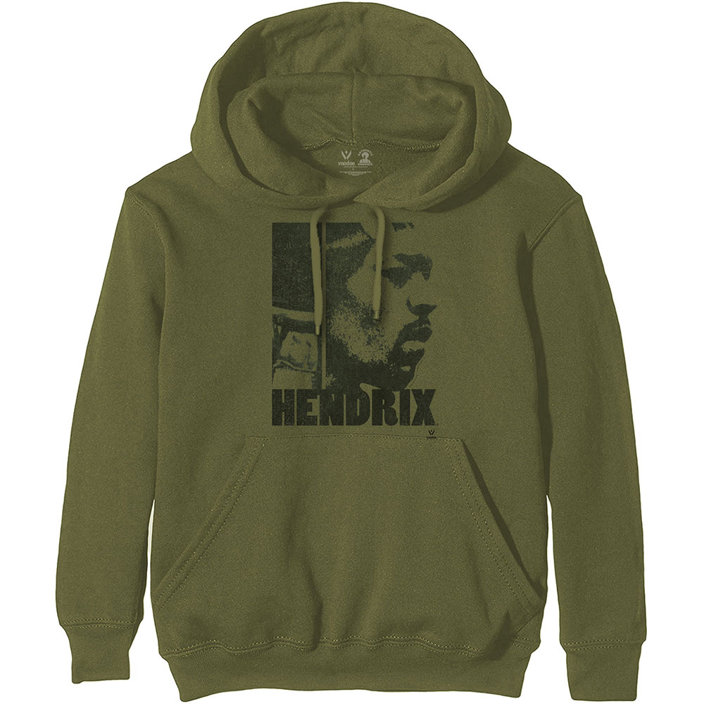 Mikina Jimi Hendrix - Let Me Live, Unisex,Zelená,M