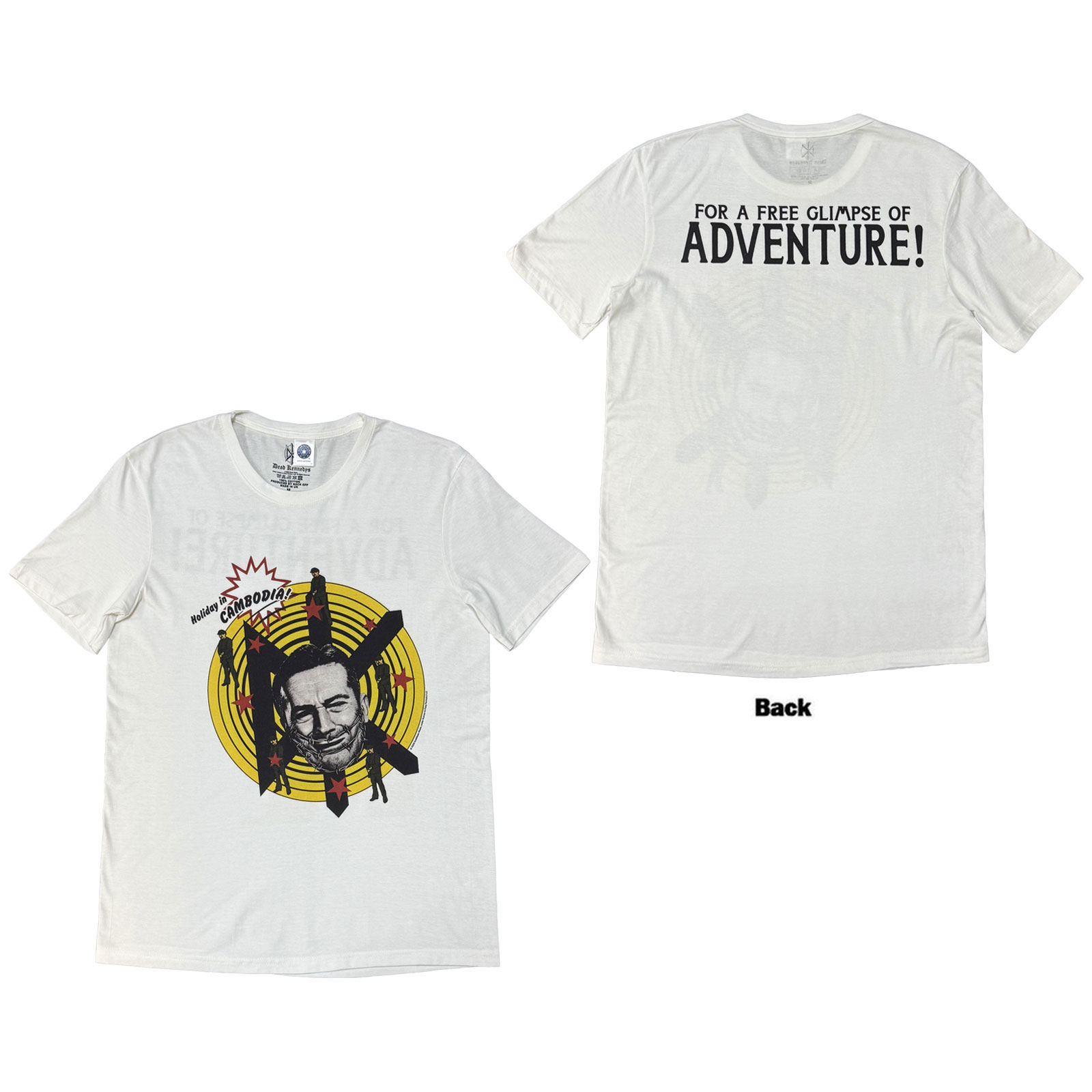 Tričko Dead Kennedys - Adventure, Unisex,Biela,XXL