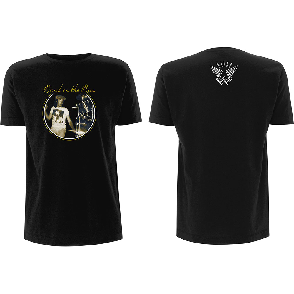 Tričko Paul McCartney - Wings Band on the Run, Unisex,Čierna,XXL