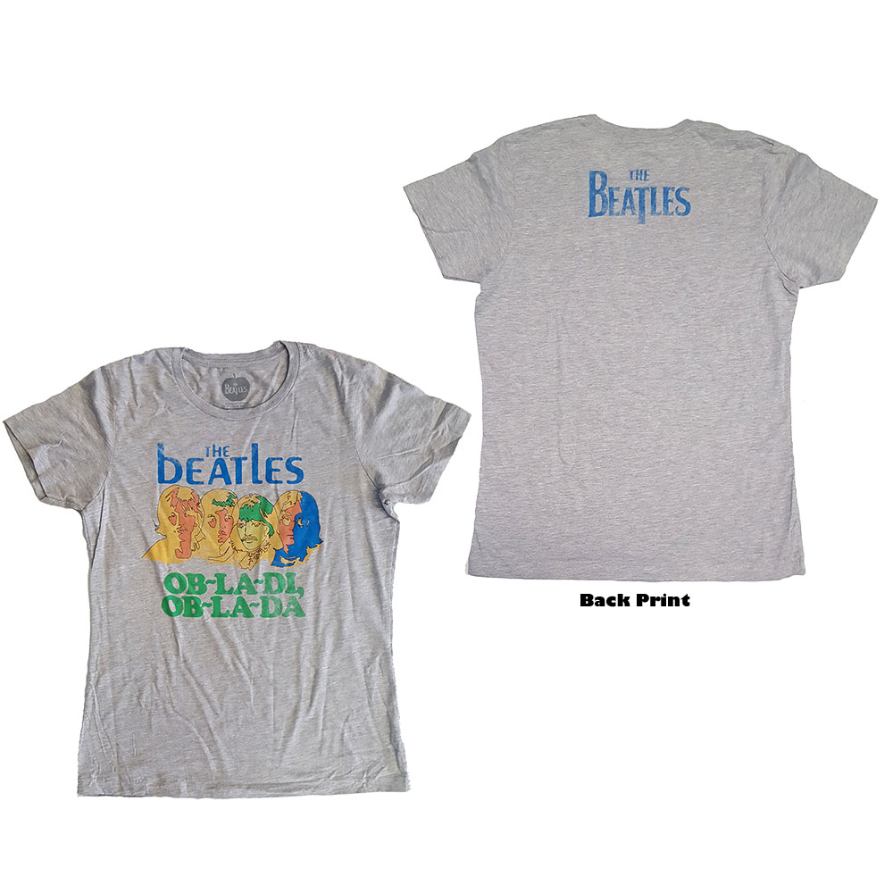 Tričko The Beatles - Ob-La-Di, Žena,Šedá,XL