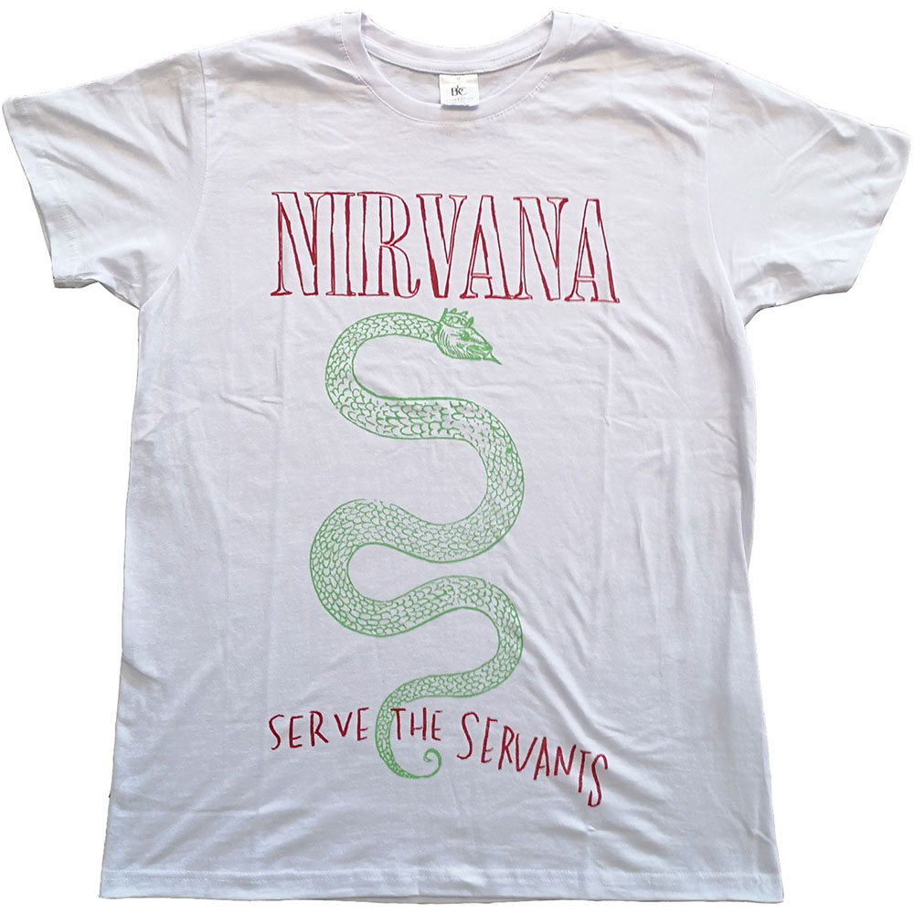 Tričko Nirvana - Serve The Servants, Unisex,Biela,XXL