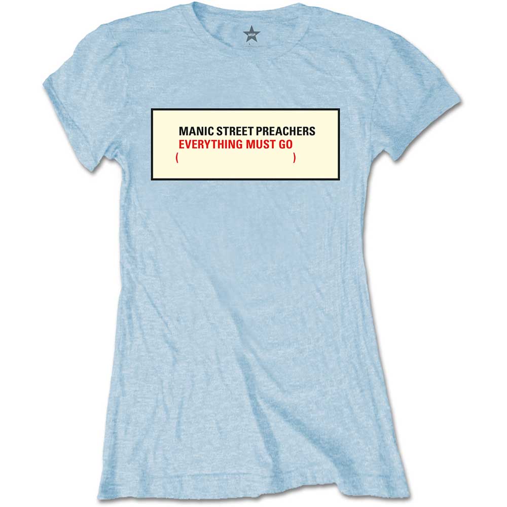 Tričko Manic Street Preachers - Everything Must Go, Žena,Modrá,XXL