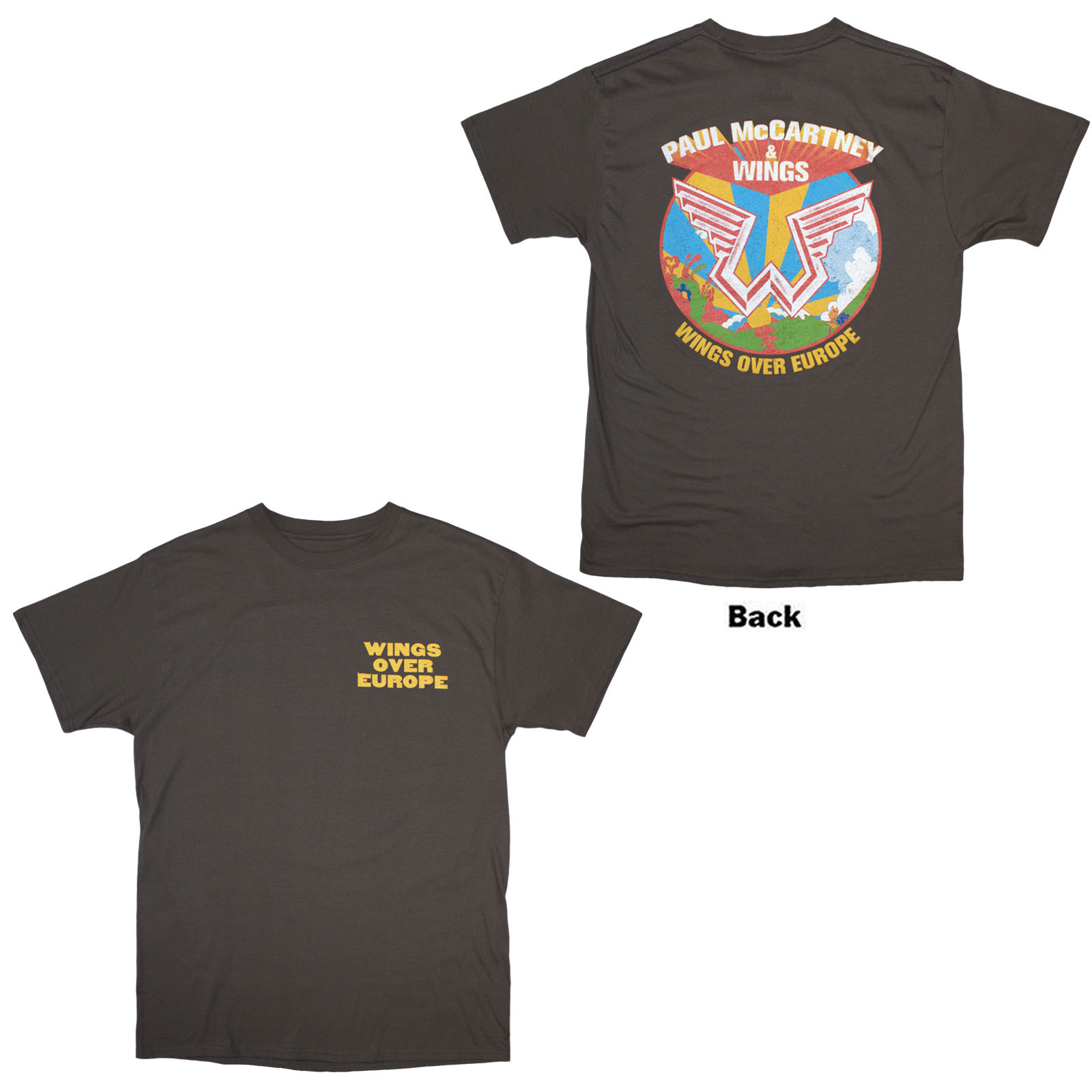 Tričko Paul McCartney - Wings Over Europe, Unisex,Šedá,XXL
