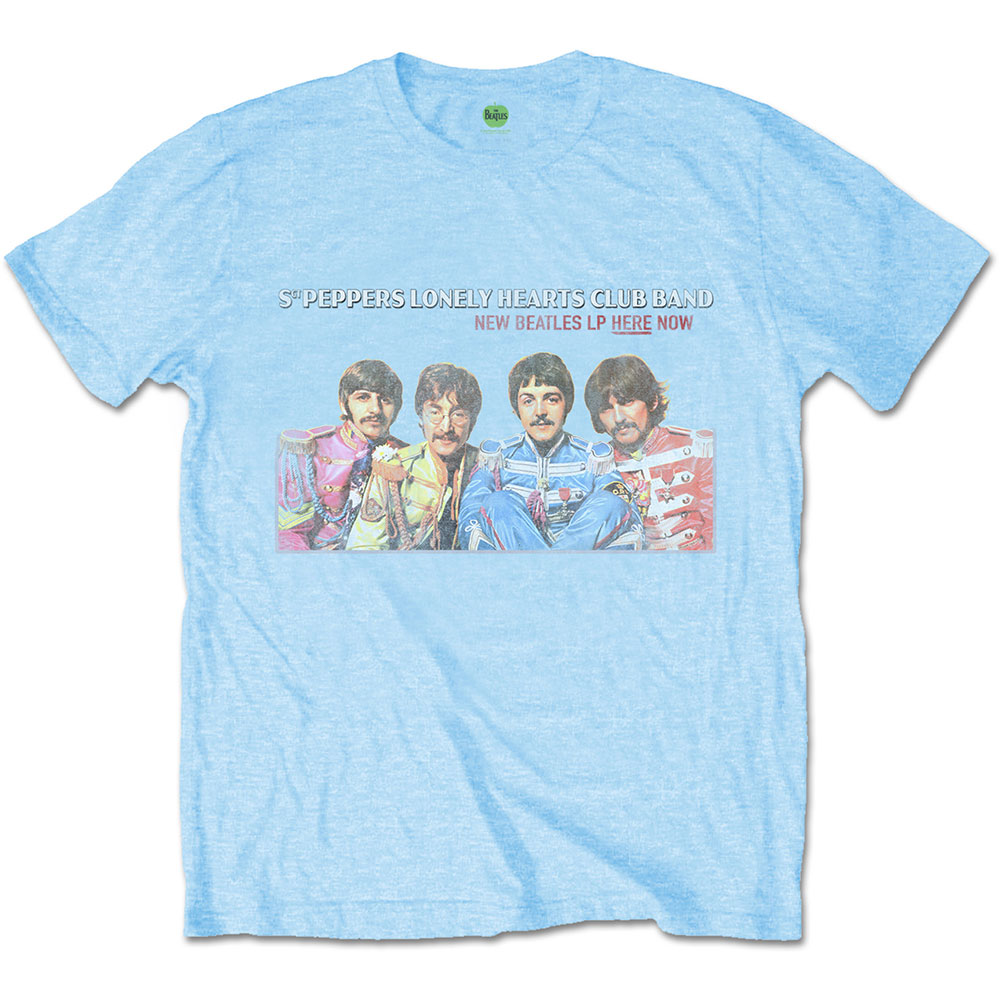 Tričko The Beatles - LP Here Now, Unisex,Modrá,XXL