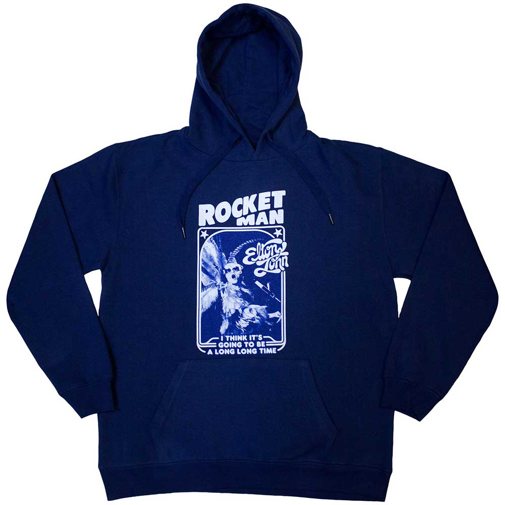 Mikina Elton John - Rocketman - Feather Suit Mono, Unisex,Modrá,XXL