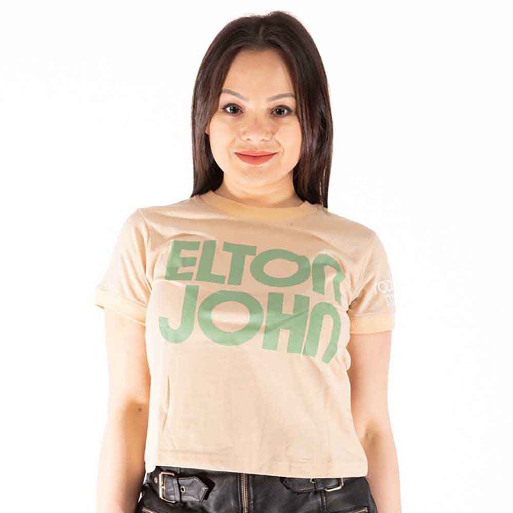 Tielko Elton John - Retro Text, Žena,Natural,XXL