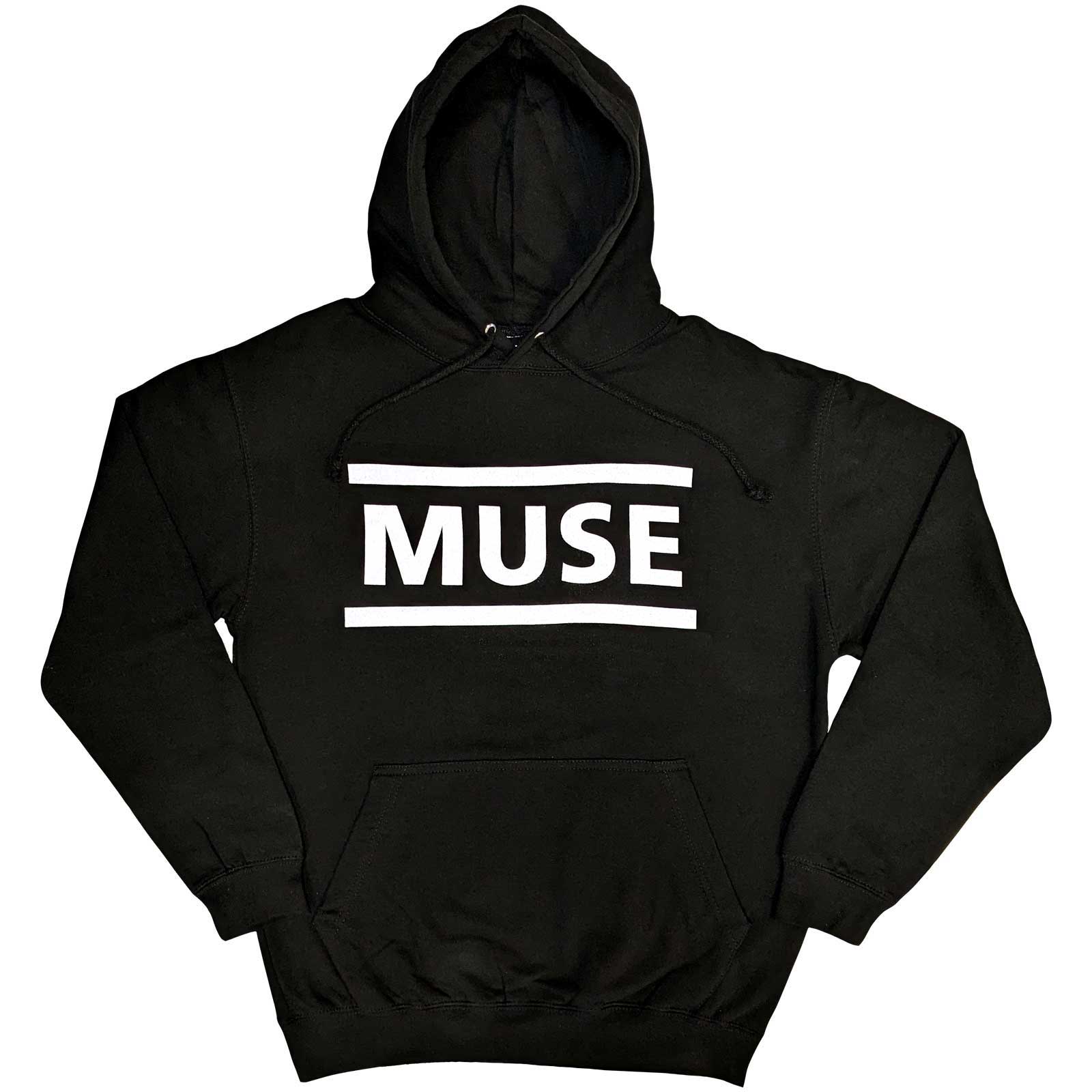 Mikina Muse - White Logo, Unisex,Čierna,XXL