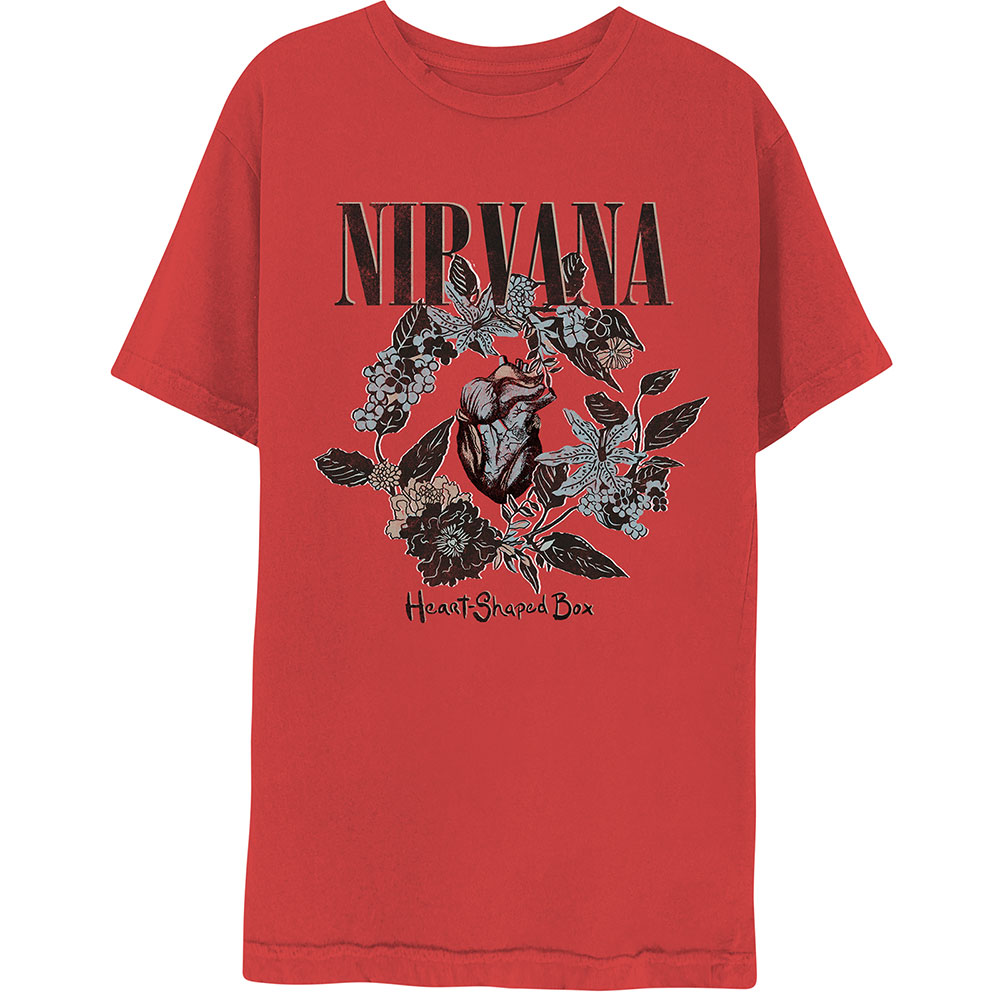 Tričko Nirvana - Heart-Shaped Box, Unisex,Červená,XXL
