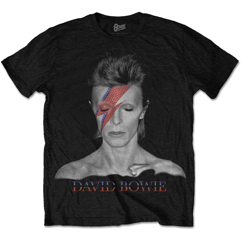 Tričko David Bowie - Aladdin Sane, Unisex,Čierna,L