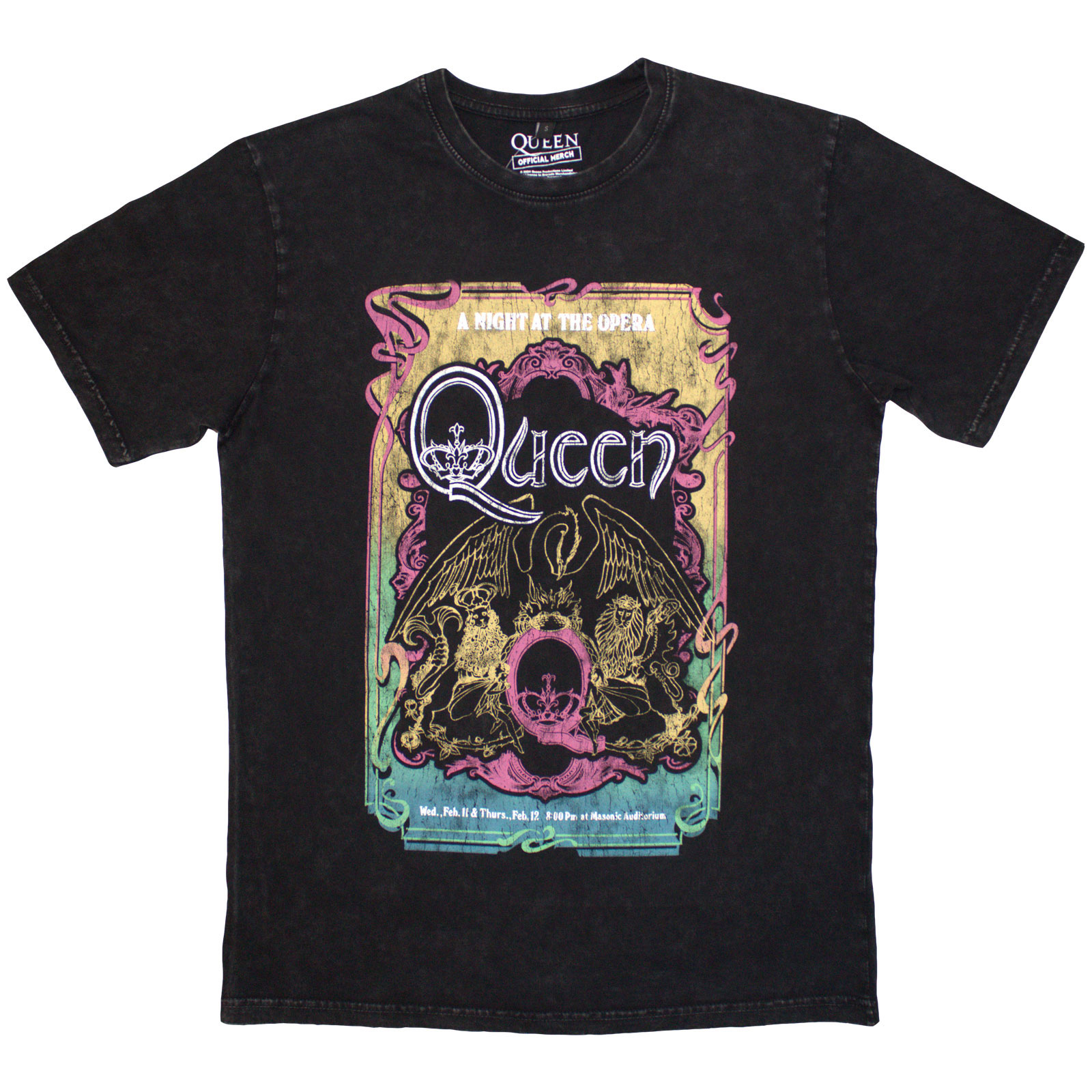 Tričko Queen - A Night At The Opera Tour '76, Unisex,Čierna,L