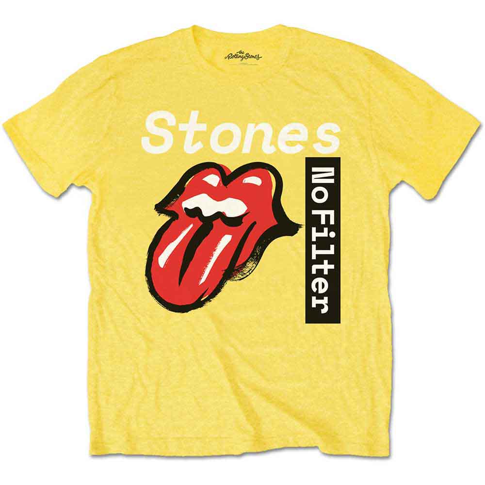 Tričko The Rolling Stones - No Filter Text, Unisex,Žltá,S