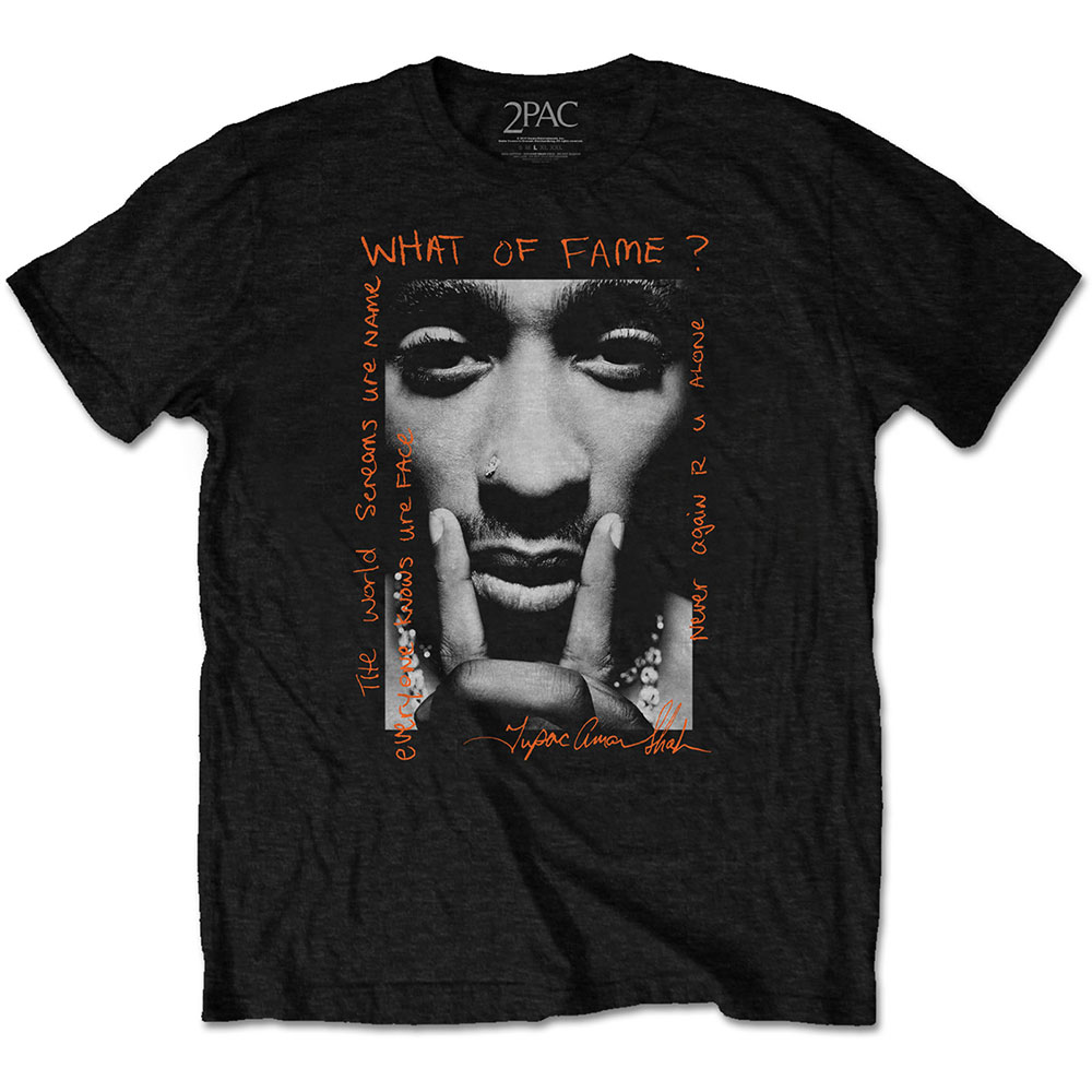 Tričko 2Pac - What Of Fame?, Unisex,Čierna,M