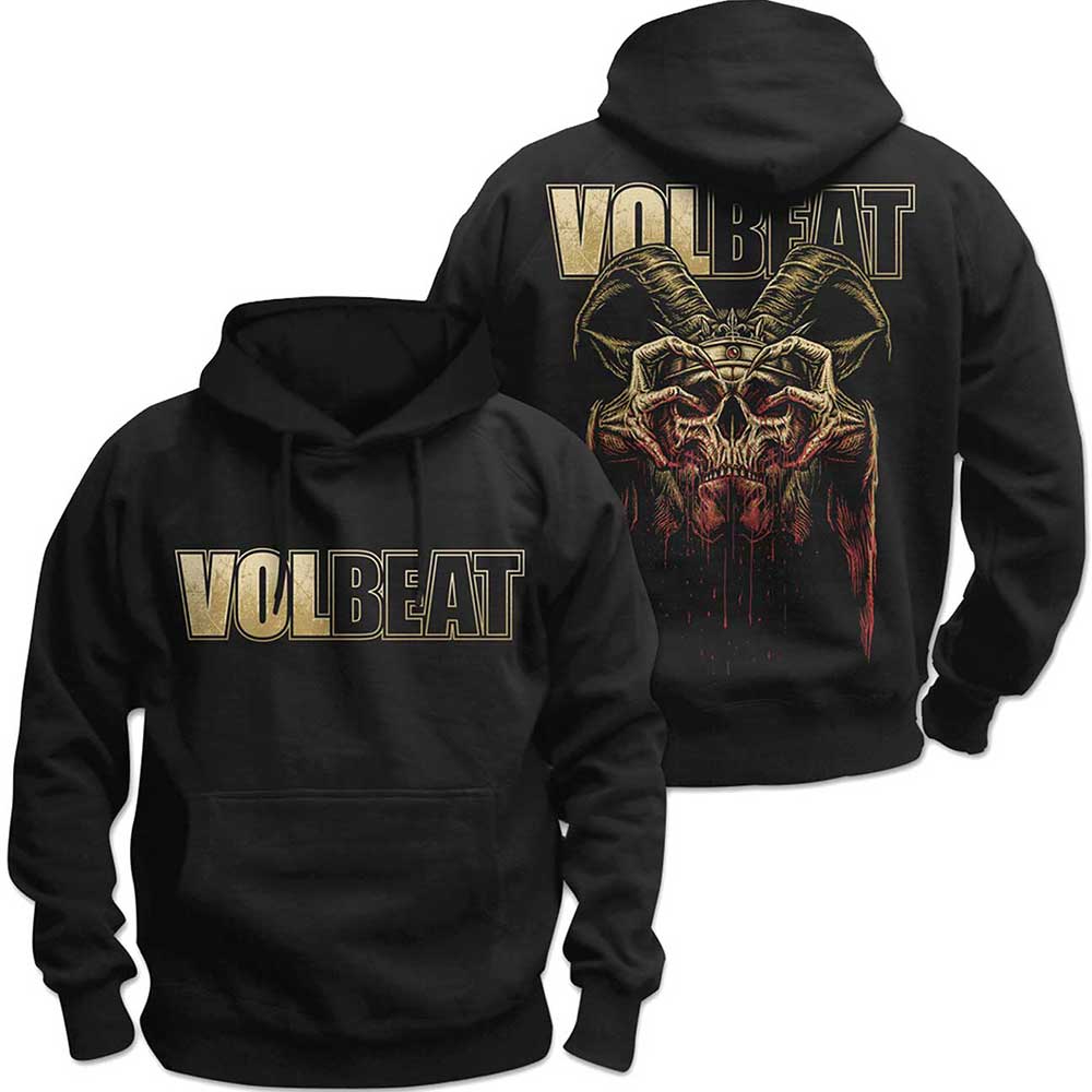 Mikina Volbeat - Bleeding Crown Skull, Unisex,Čierna,XXL