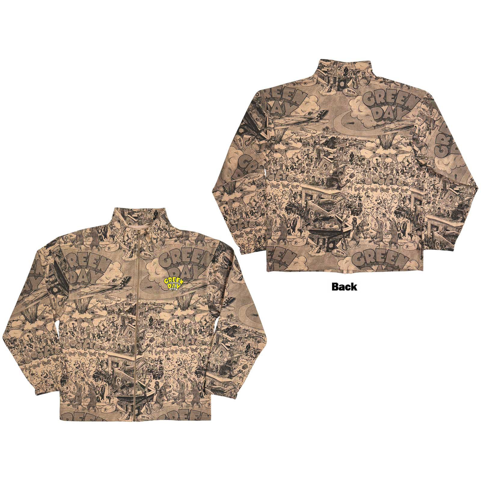 Bunda Green Day - Dookie All Over Print, Unisex,Hnedá,XXL