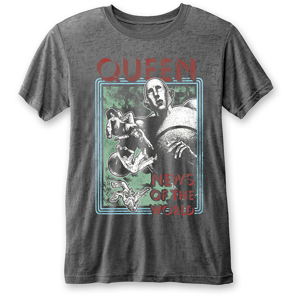 Tričko Queen - News of the World, Unisex,Šedá,XL