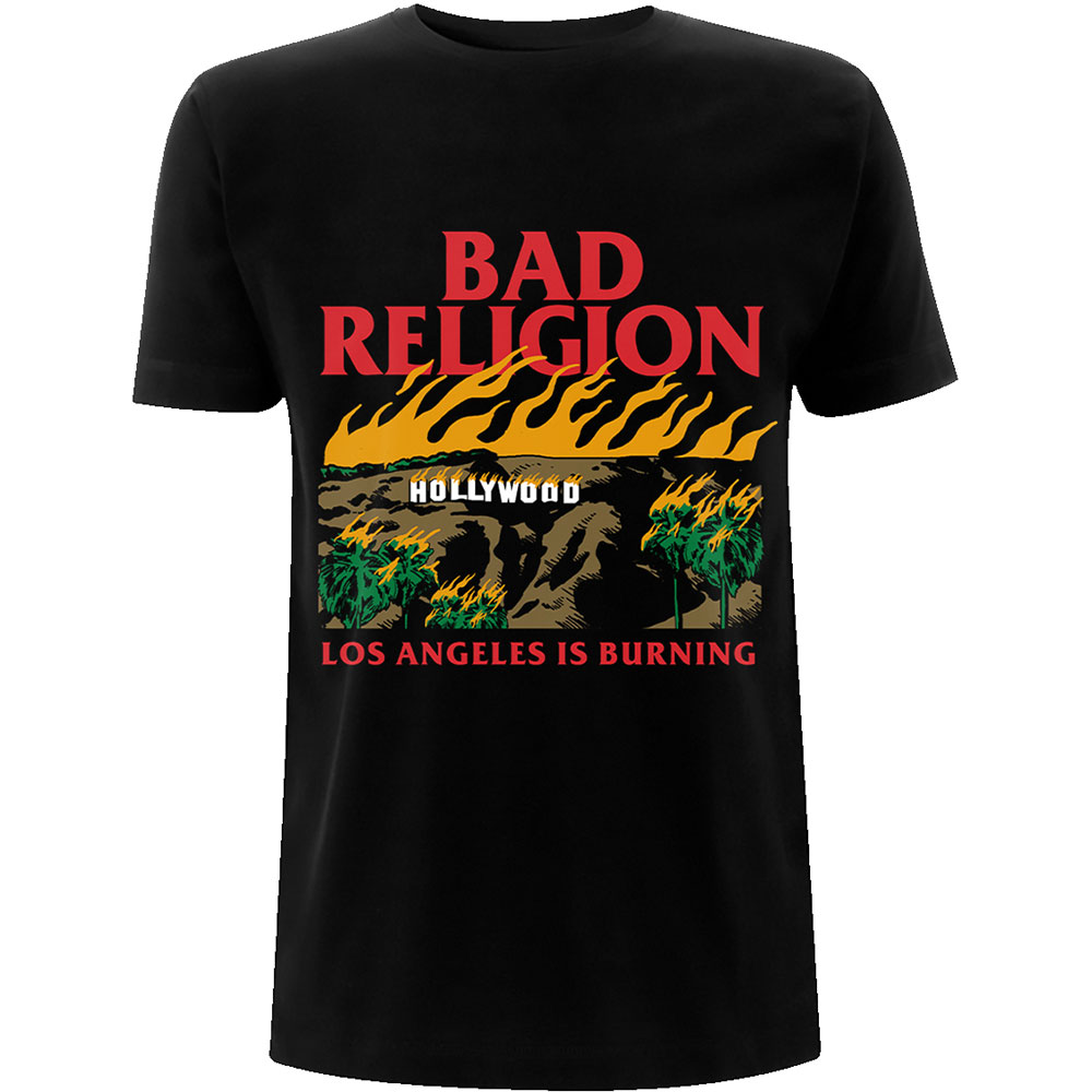 Tričko Bad Religion - Burning Black, Unisex,Čierna,XXL