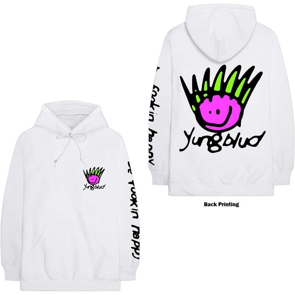 Mikina Yungblud - Face, Unisex,Biela,L