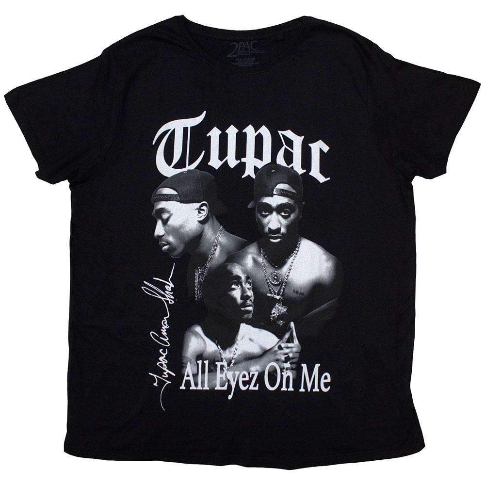 Tričko 2Pac - All Eyez B&W, Unisex,Čierna,L
