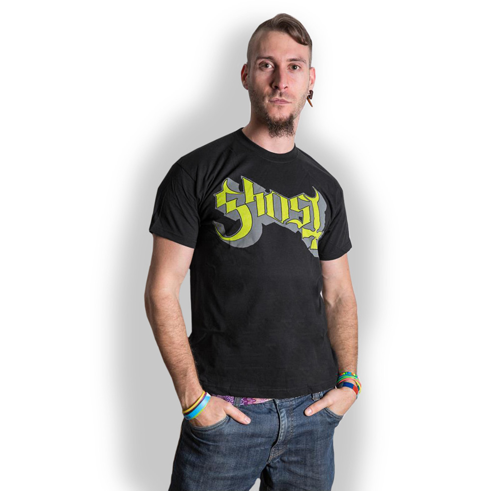 Tričko Ghost - Green/Grey Keyline Logo, Unisex,Čierna,XXL
