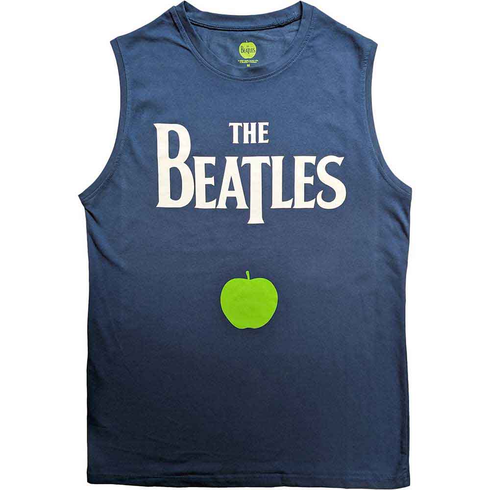 Tielko The Beatles - Drop T Logo & Apple, Unisex,Modrá,XXL