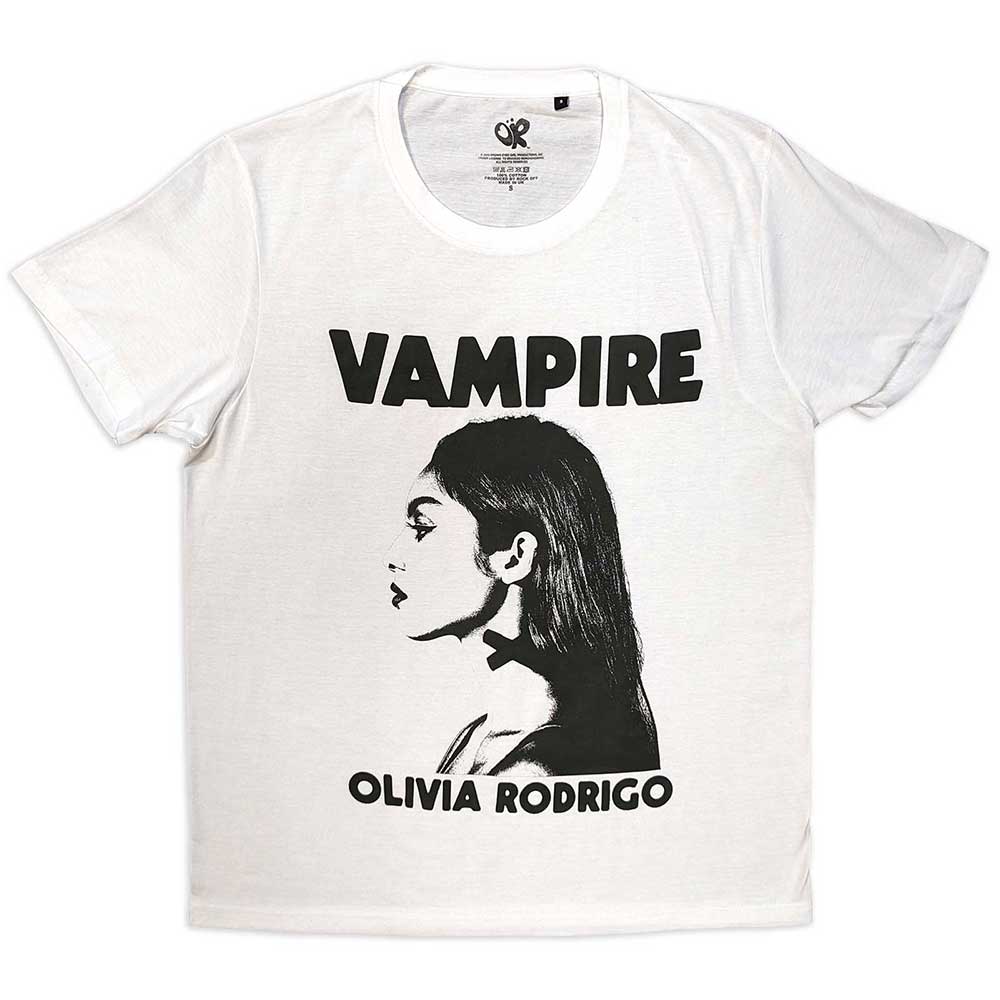 Tričko Olivia Rodrigo - Vampire, Unisex,Biela,XXL