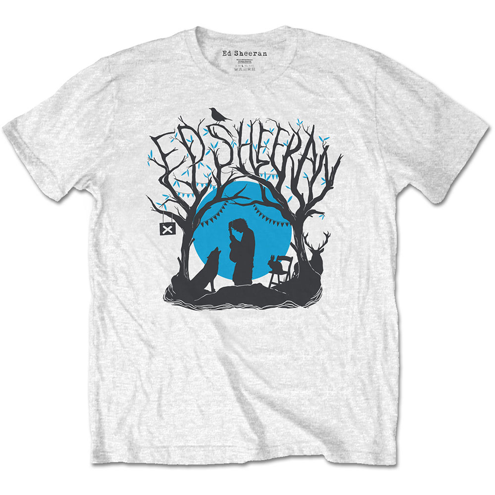 Tričko Ed Sheeran - Woodland Gig, Unisex,Biela,XL